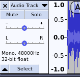 Moving tracks in Audacity Moving tracks in Audacity